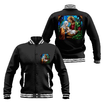 Discover Holly family cristal stained glass image Baseball Jackets