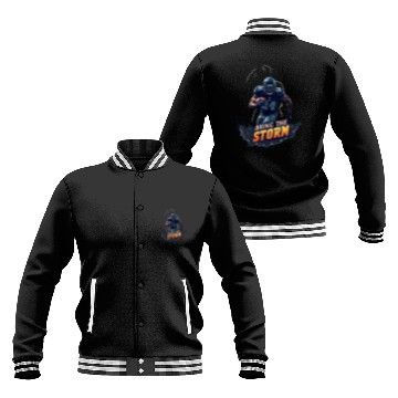Discover Bring the Storm: Electrifying Football Action Baseball Jackets