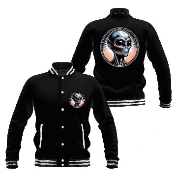 Discover Grey Alien Baseball Jackets