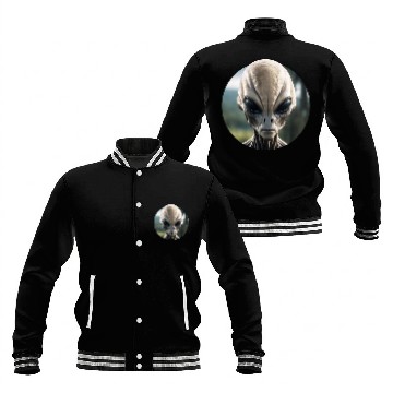 Discover Grey Alien Baseball Jackets
