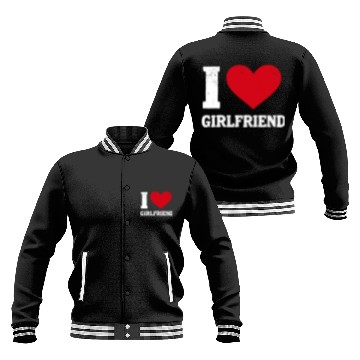 Discover Modern Trendy I Love My Girlfriend Baseball Jackets