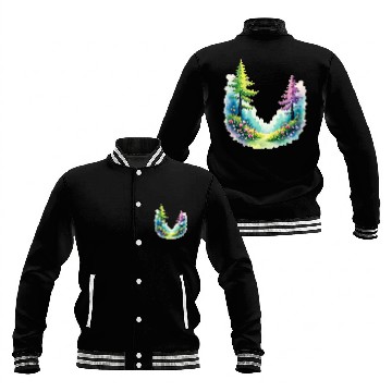 Discover Vibrant Watercolor Dreams Baseball Jackets