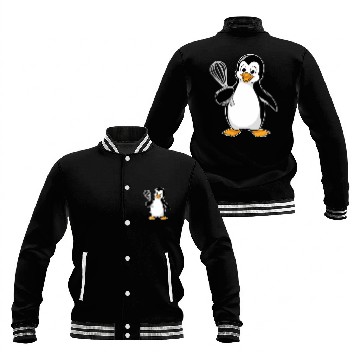 Discover Whisk-Wielding Penguin Chef Delight Baseball Jackets