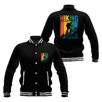 Discover Colorful Hiking Adventure Design Baseball Jackets