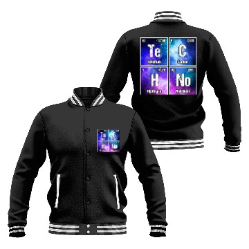 Discover Techno Periodic Table – Perfect Rave & Festival Baseball Jackets