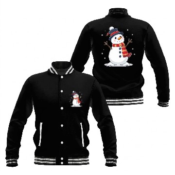 Discover Happy Snowman Baseball Jackets