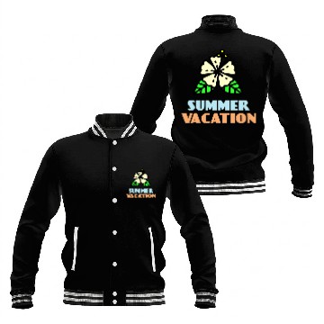 Discover Summer Vacation Hibiscus Design Baseball Jackets