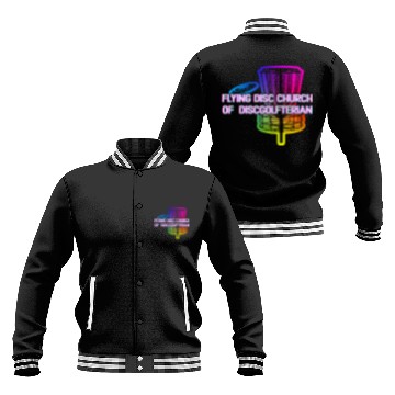 Discover Flying Disc Church Funny Disc Golf Humor Golfer Baseball Jackets