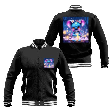 Discover Magical Neon Koala – Fantasy Art with Glowing Nigh Baseball Jackets
