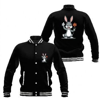 Discover Funny Easter Bunny Cute Bunny Easter Baseball Jackets