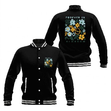 Discover Forever in Blossom Flowers Baseball Jackets