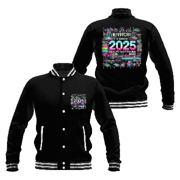 Discover Futuristic Glitch Aesthetic Cyberpunk Design Baseball Jackets