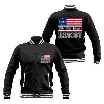 Discover 1776 Resist Trump Protest Anti Political US Fla Baseball Jackets