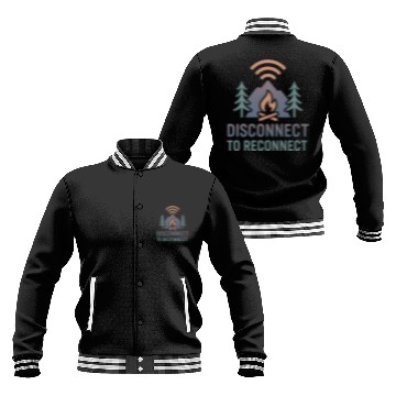 Discover Disconnect To Reconnect Forest Hiking Life Baseball Jackets