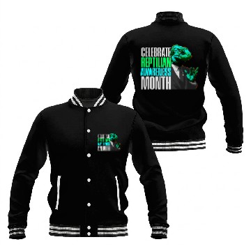 Discover Reptilian Awareness Month Lizard People Baseball Jackets