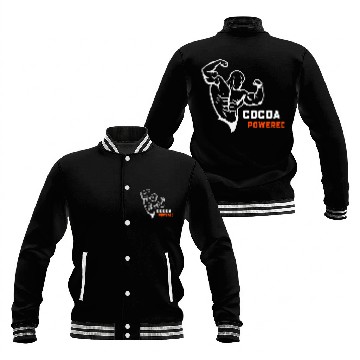 Discover Cocoa Powered Chocolate Gym Baseball Jackets