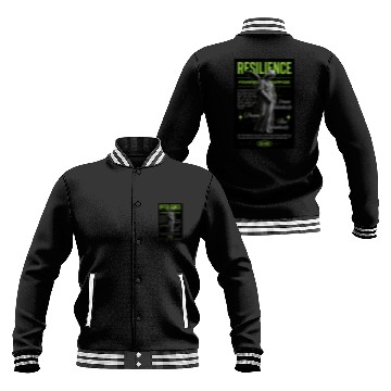 Discover Resilience Angel – Neon Motivational Art Baseball Jackets