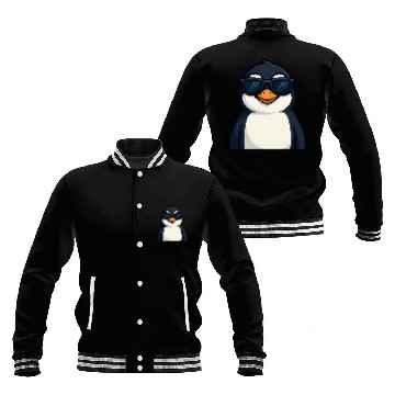 Discover Cool penguin with sunglasses summer funny Baseball Jackets