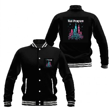 Discover Ruin Program - Cyberpunk Neon Art Design Baseball Jackets