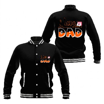 Discover I Love Dad - Bold and Heartfelt Father’s Day Baseball Jackets