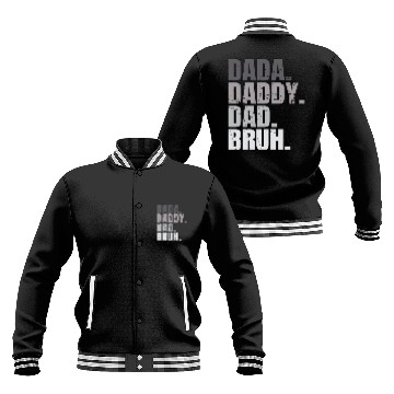 Discover Dada Daddy Dad Bruh Fathers Day Funny Dad Bruh Men Baseball Jackets