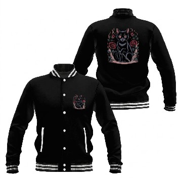 Discover The Devil Tarot Cat Art Baseball Jackets
