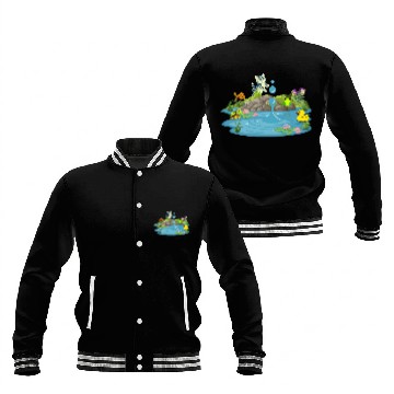 Discover Life & Nature (At the pond) Baseball Jackets