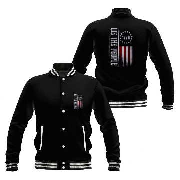 Discover We the People 1776 American Flag USA Baseball Jackets