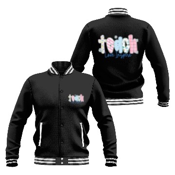 Discover Preppy Teacher Teach Love Inspire Baseball Jackets