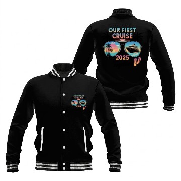Discover First Cruise 2025 Sunset Sunglasses Design Baseball Jackets