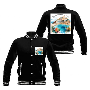 Discover Mediterranean Dreams Baseball Jackets