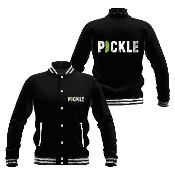 Discover Pickle Fermented Cucumber Pickles Baseball Jackets