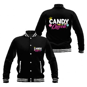 Discover Funny Candy Queen Lollipop Lover Design 01 Baseball Jackets