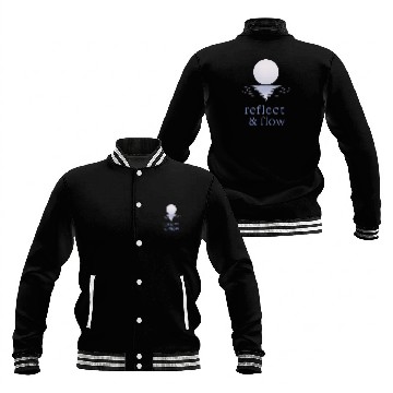 Discover Reflect & Flow – Moon and Water Minimal Design Baseball Jackets