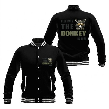 Discover Keep Calm, The Donkey Is There - Military Baseball Jackets