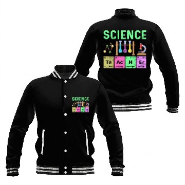 Discover Science Art Teacher - Colorful Periodic Table Baseball Jackets