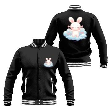 Discover Sweet Bunny Libra Illustration Baseball Jackets