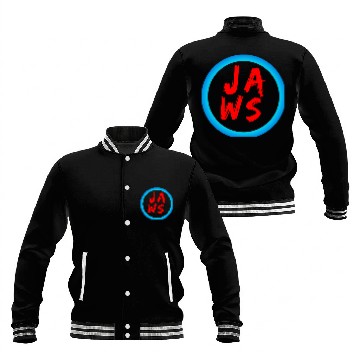 Discover Vibrant Graffiti Style JAWS Logo Baseball Jackets