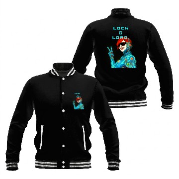 Discover Cyberpunk Peace Sign Illustration Baseball Jackets