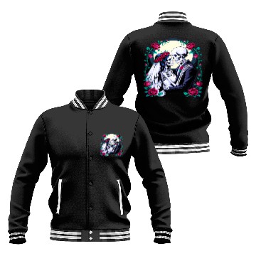 Discover Bride and Groom Eternal Love Romantic Wedding Baseball Jackets