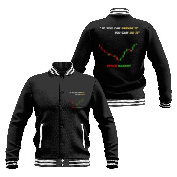 Discover Inspirational Stock Market Growth Quote Baseball Jackets