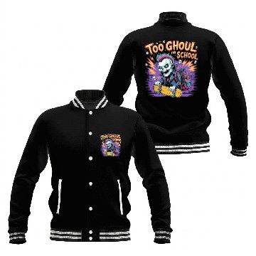 Discover Too Ghoul for School – Punk Ghost Halloween Baseball Jackets
