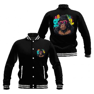 Discover Urban Gorilla Graffiti Cool Style Baseball Jackets