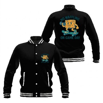 Discover Waffle Character Skateboard Design Baseball Jackets