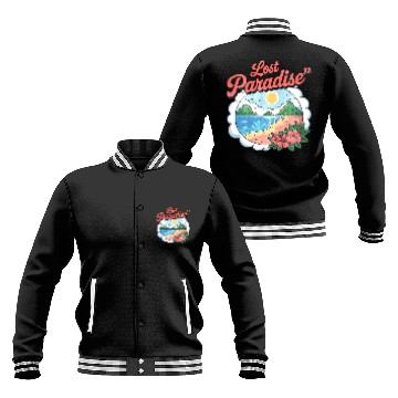 Discover Lost Paradise Tropical Scene Baseball Jackets