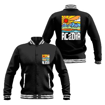 Discover Acadia National Park Artistic Nature & Mountains Baseball Jackets