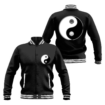 Discover Yin-Yang Tao Lotus Symbol Design Baseball Jackets