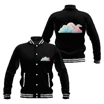 Discover Pastel Cloudscape Abstract Design Baseball Jackets