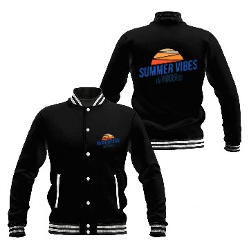 Discover Summer Vibes in Paradise Design Baseball Jackets