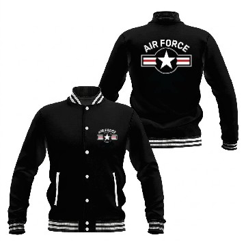 Discover Vintage Air Force Emblem Illustration Baseball Jackets